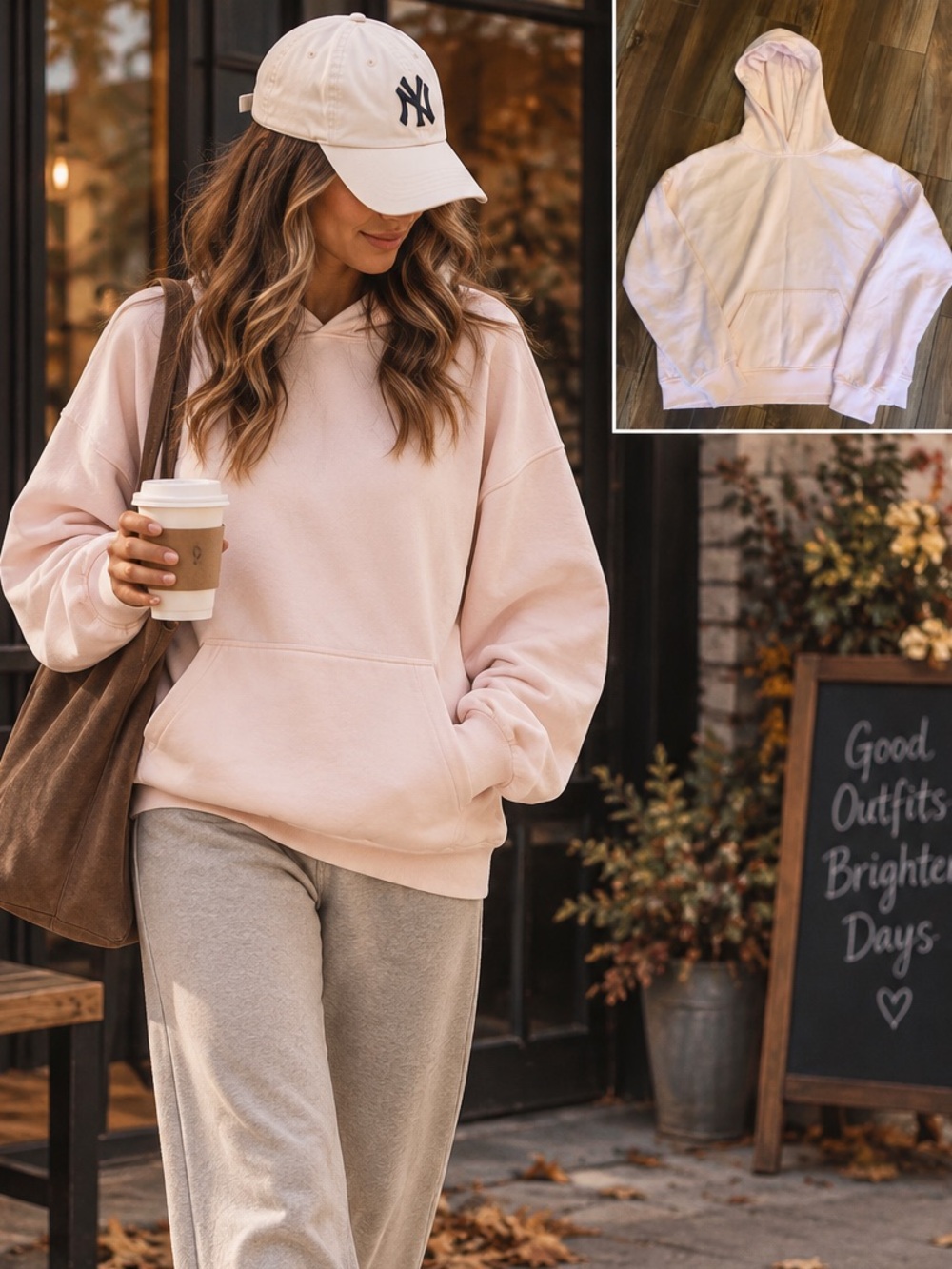 SWS Athletics Pale Pink Oversized Hoodie — Size M